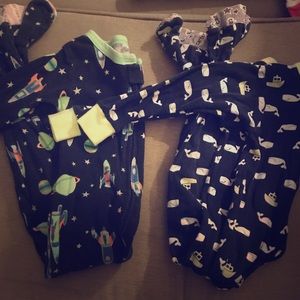 Two Carters snug fit footie pajamas